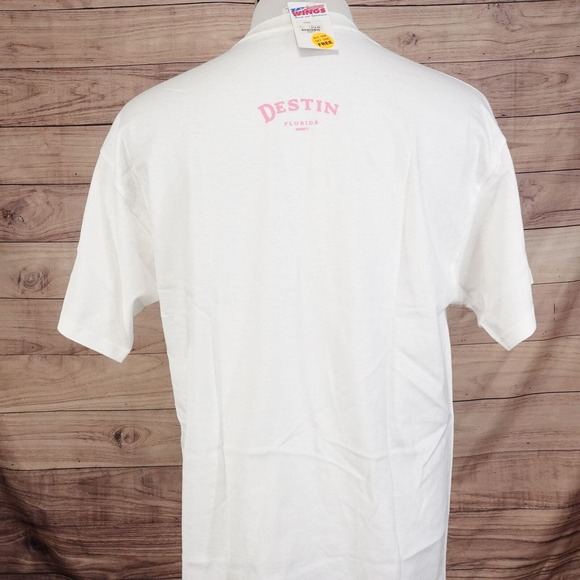 VINTAGE DESTIN FLORIDA SPELLOUT TRAVEL TOURIST 00s T-SHIRT SZ L NWT DEADSTOCK - Picture 3 of 7